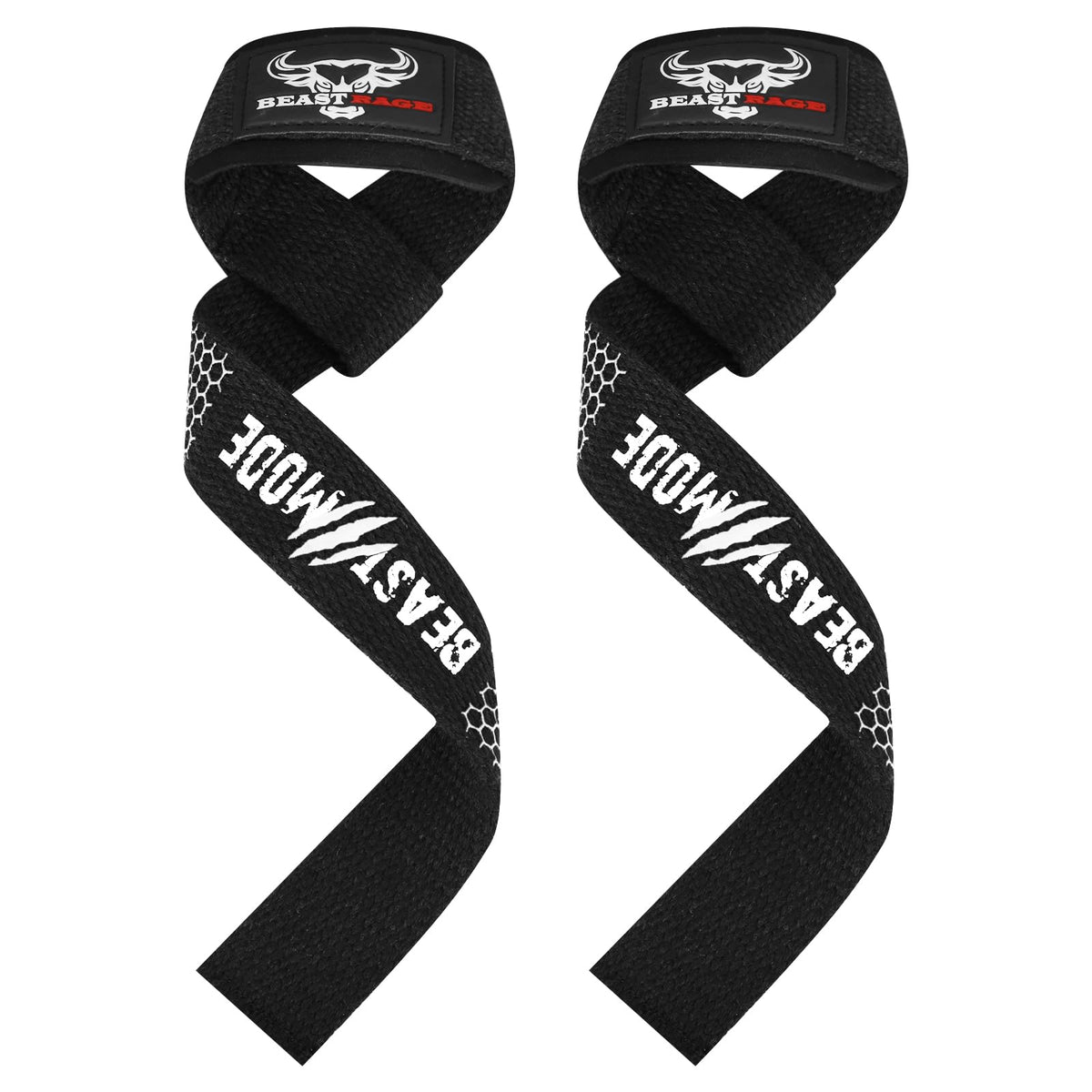 BEAST RAGE Weightlifting Straps-Heavy Duty Grip
